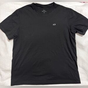 Armani Exchange Men's Black Short Sleeve Logo Tee